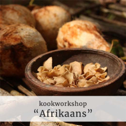 Kookworkshop<br><b>Afrikaans</b><br>woensdag 25 februari 2026<br>aanvang 18:00 uur